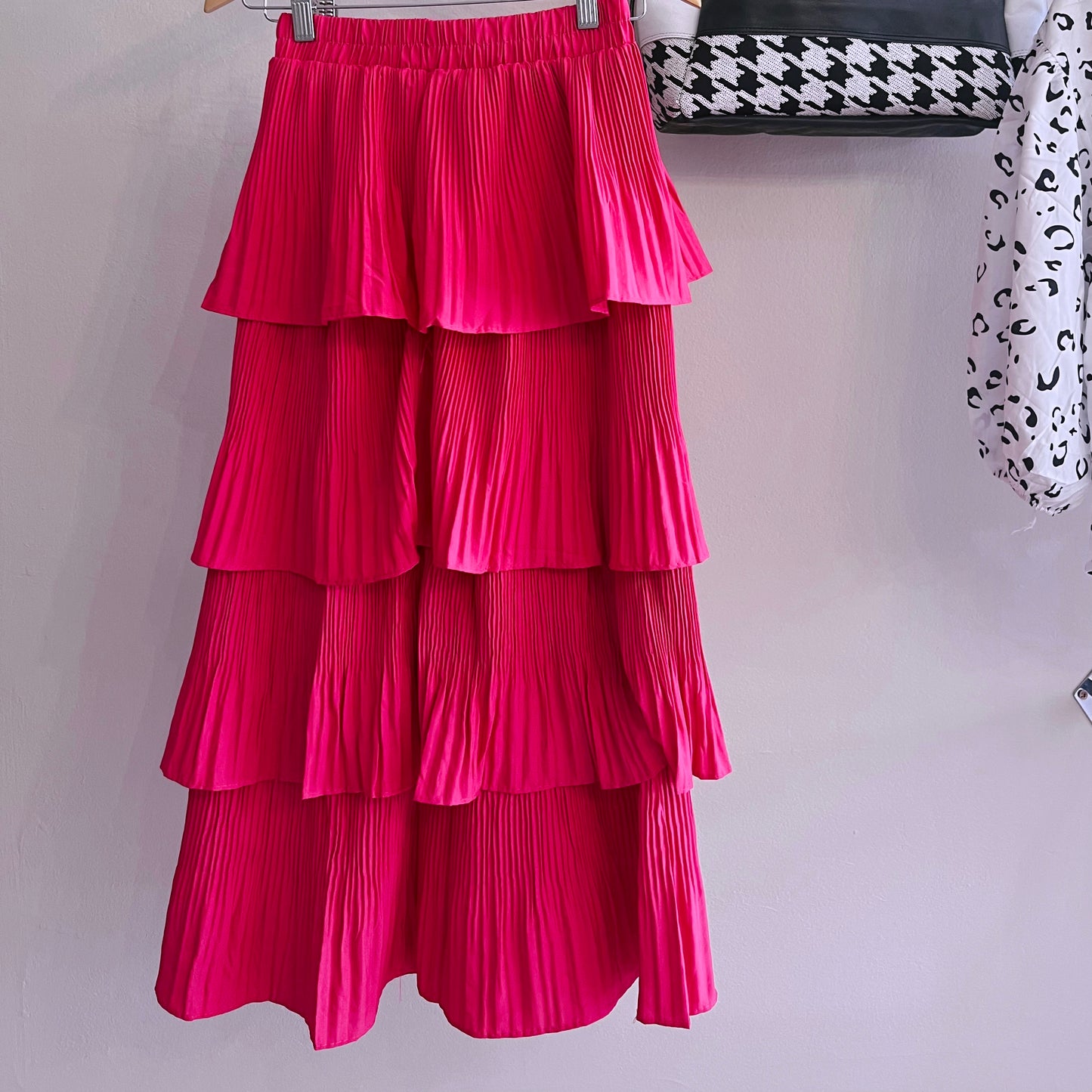 Bright Pink Ruffle Skirt