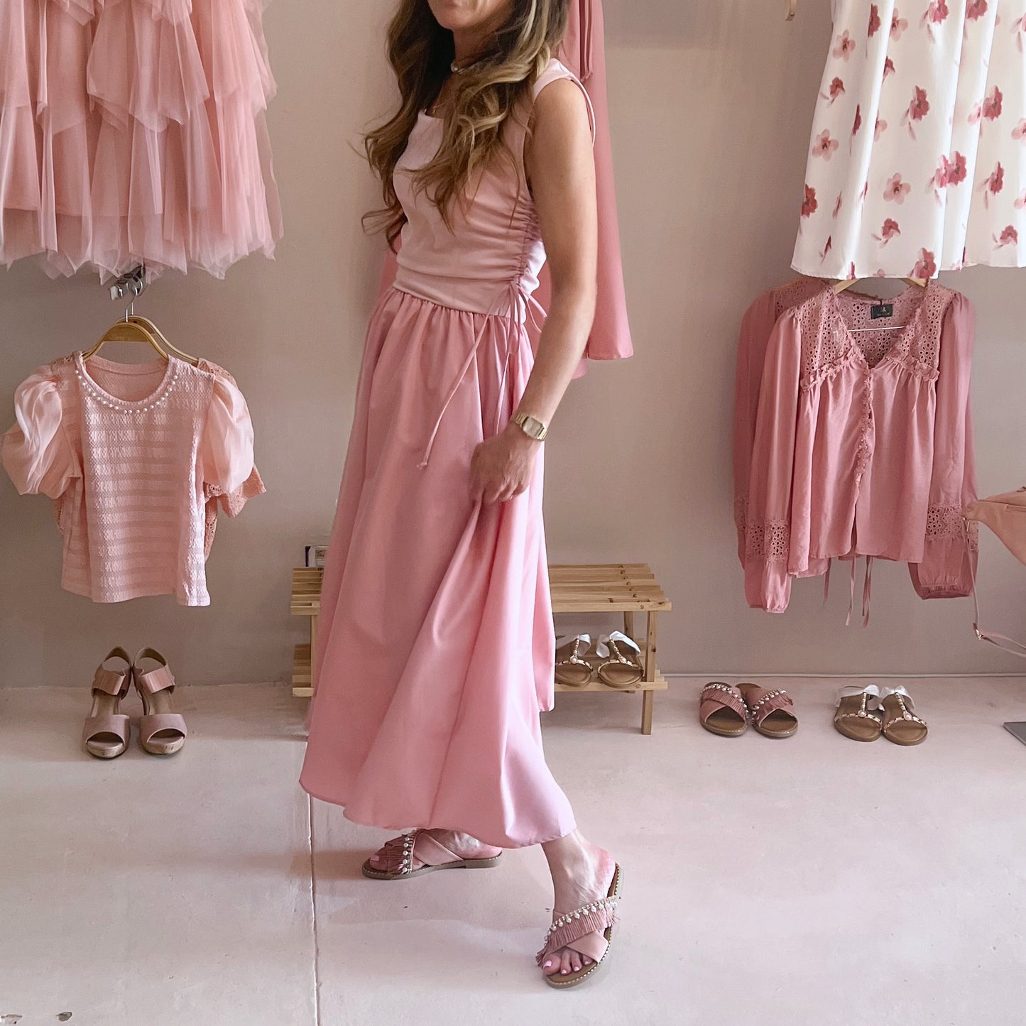 Pink Tank Top Dress