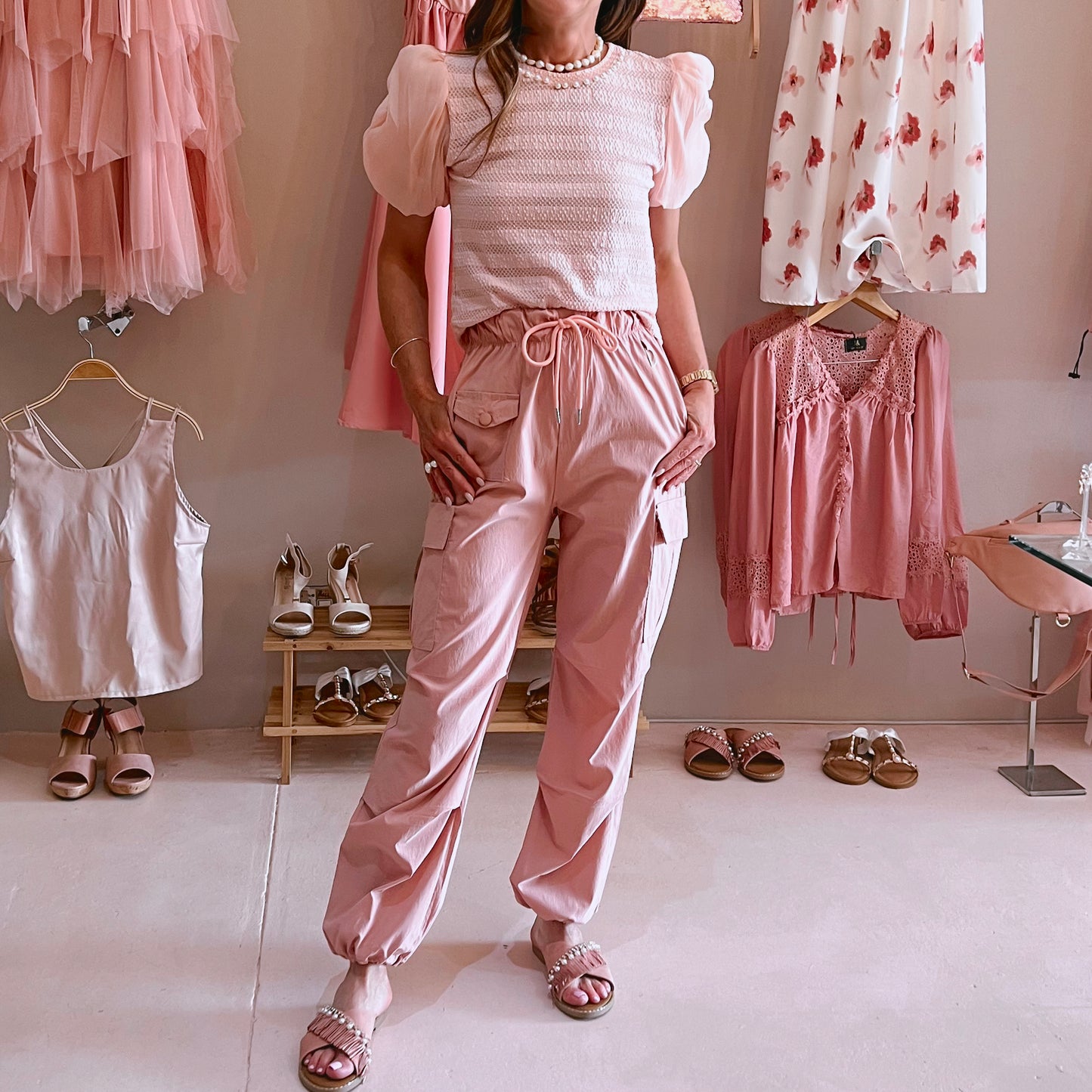 Pink Cargo Pants