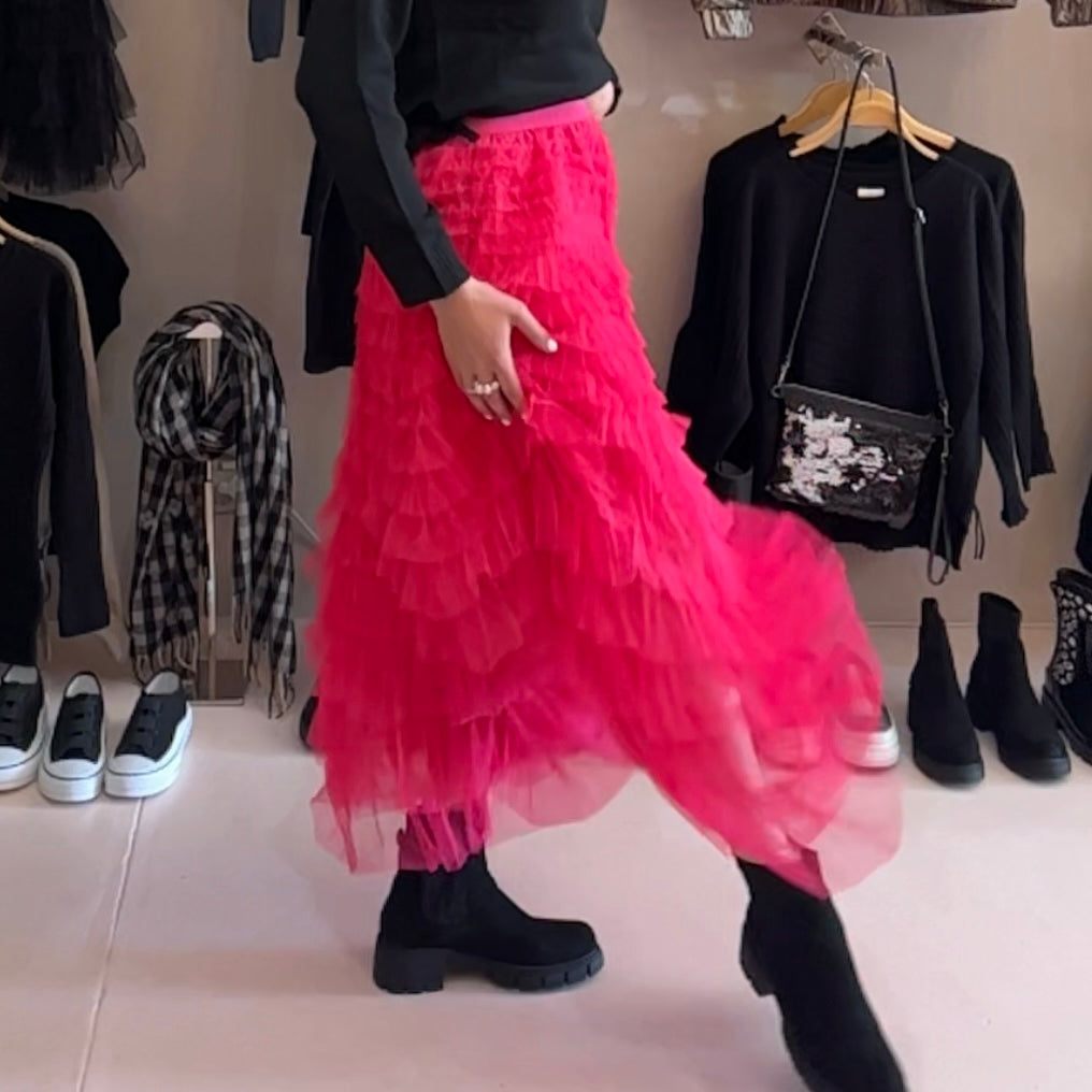 Pink Chiffon Skirt