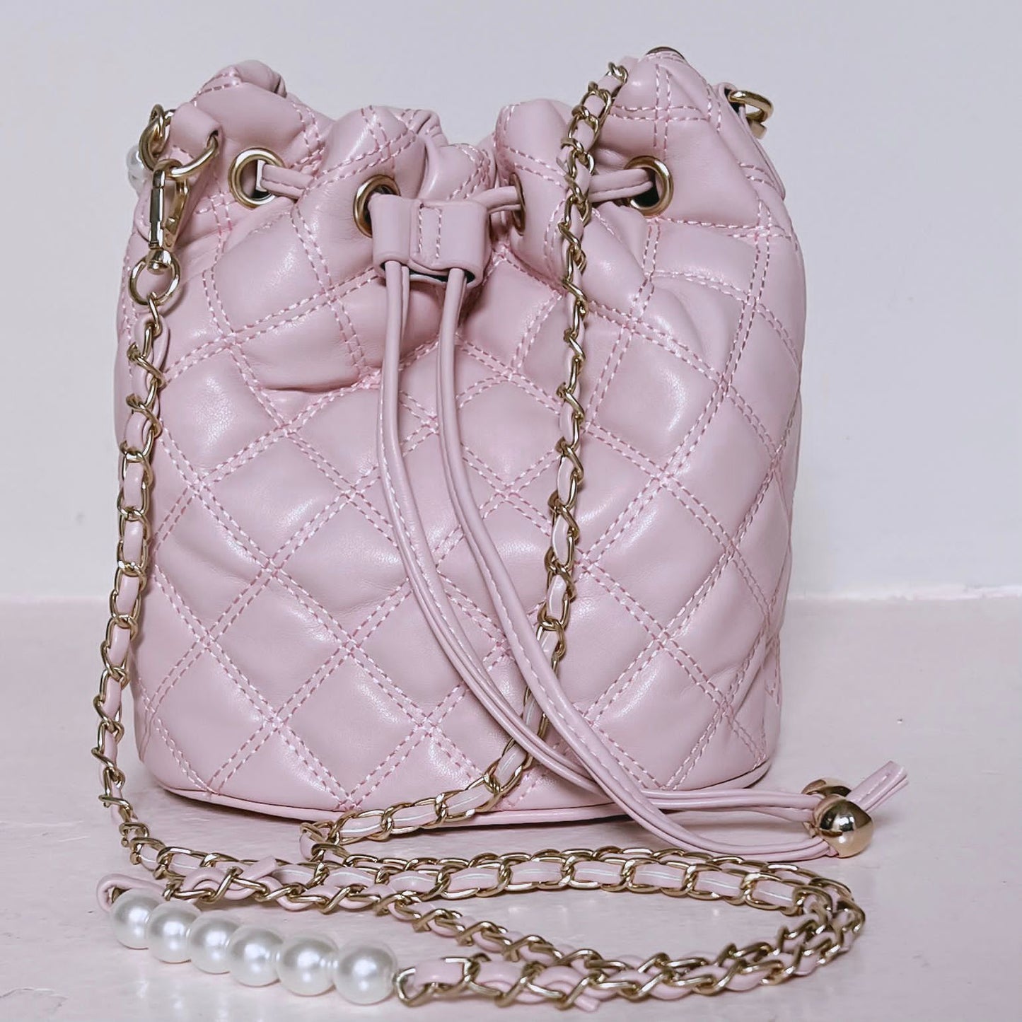 Pink Pearl Strap Bag