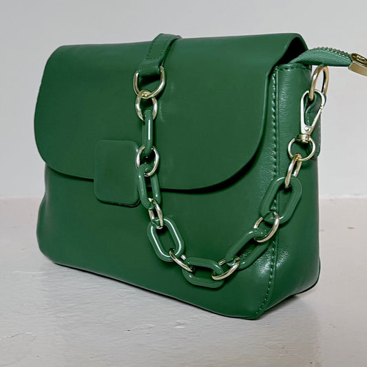 Green Square Clip Bag